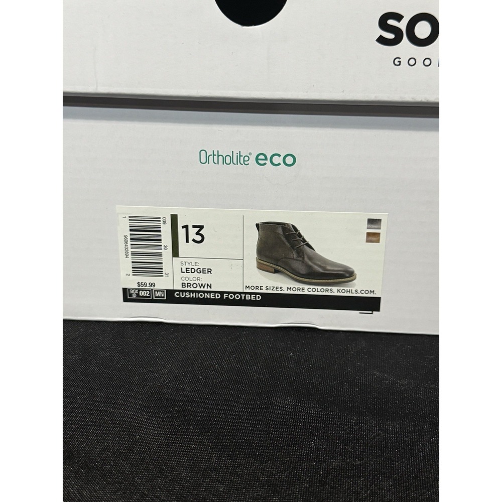 NEW‎ Somona Men's Size 13 Dark Brown Ledge Dress Shoe - Picture 5 of 5